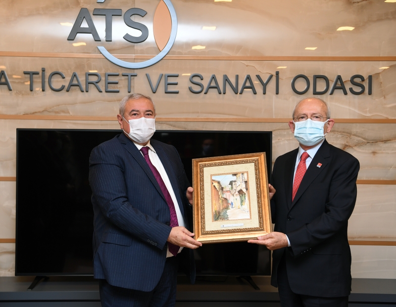 CHP Genel Başkanı Kılıçdaroğlu ATSO'yu ziyaret etti