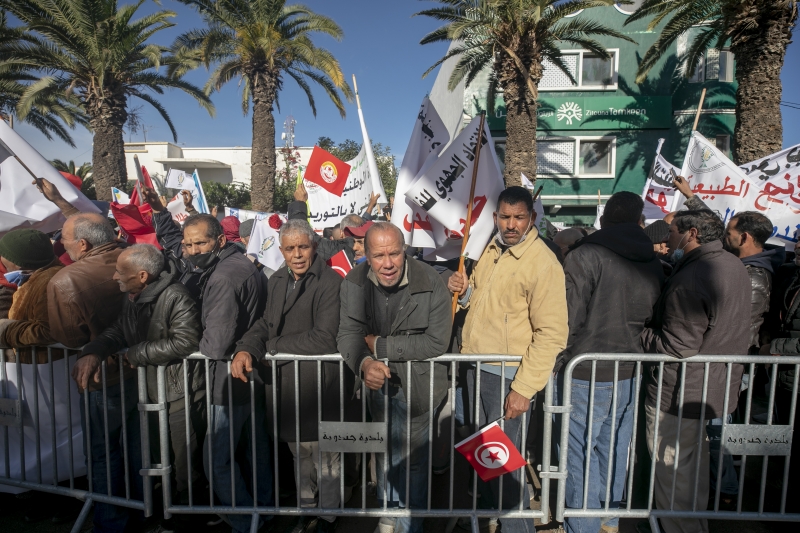 Tunus sokakları sosyoekonomik sorunlardan kaynaklı protestolarla 