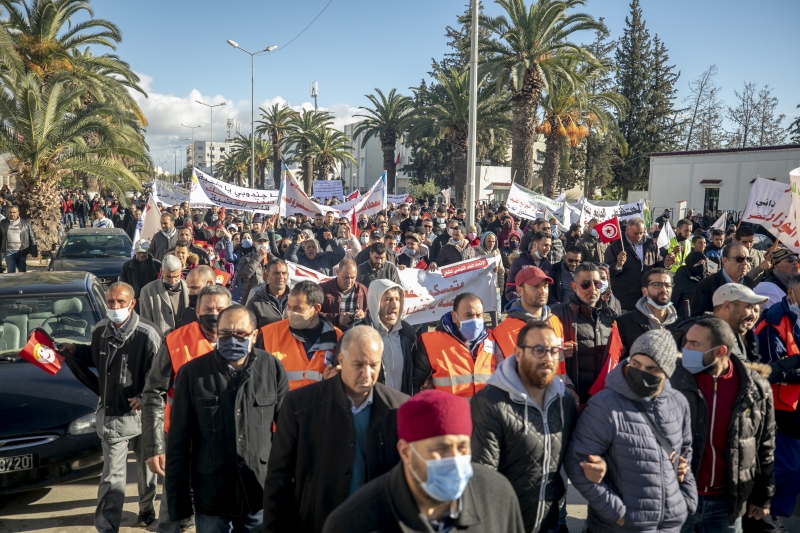 Tunus sokakları sosyoekonomik sorunlardan kaynaklı protestolarla 